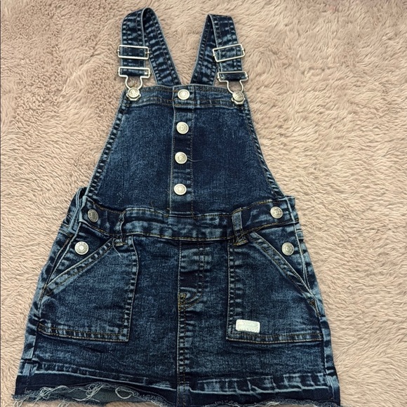 7 For All Mankind Blue Denim Overalls - Picture 1 of 3